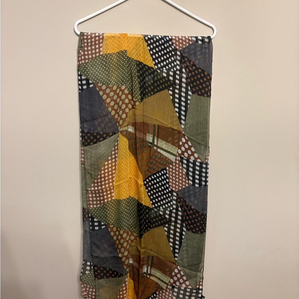 Patchwork Pattern Lightweight Scarf